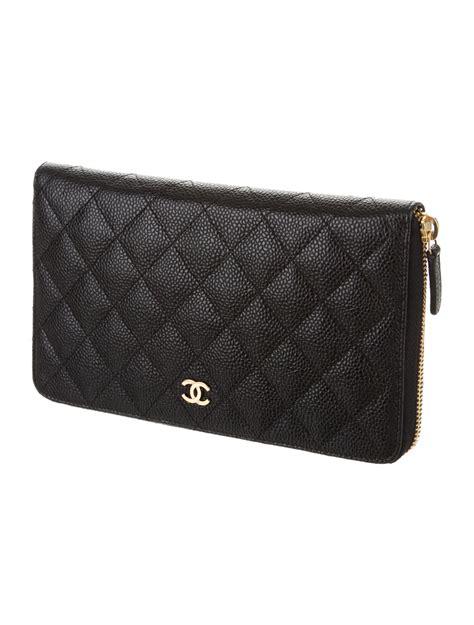 chanel classic quilted zipped pocket wallet|classic quilted chanel wallet.